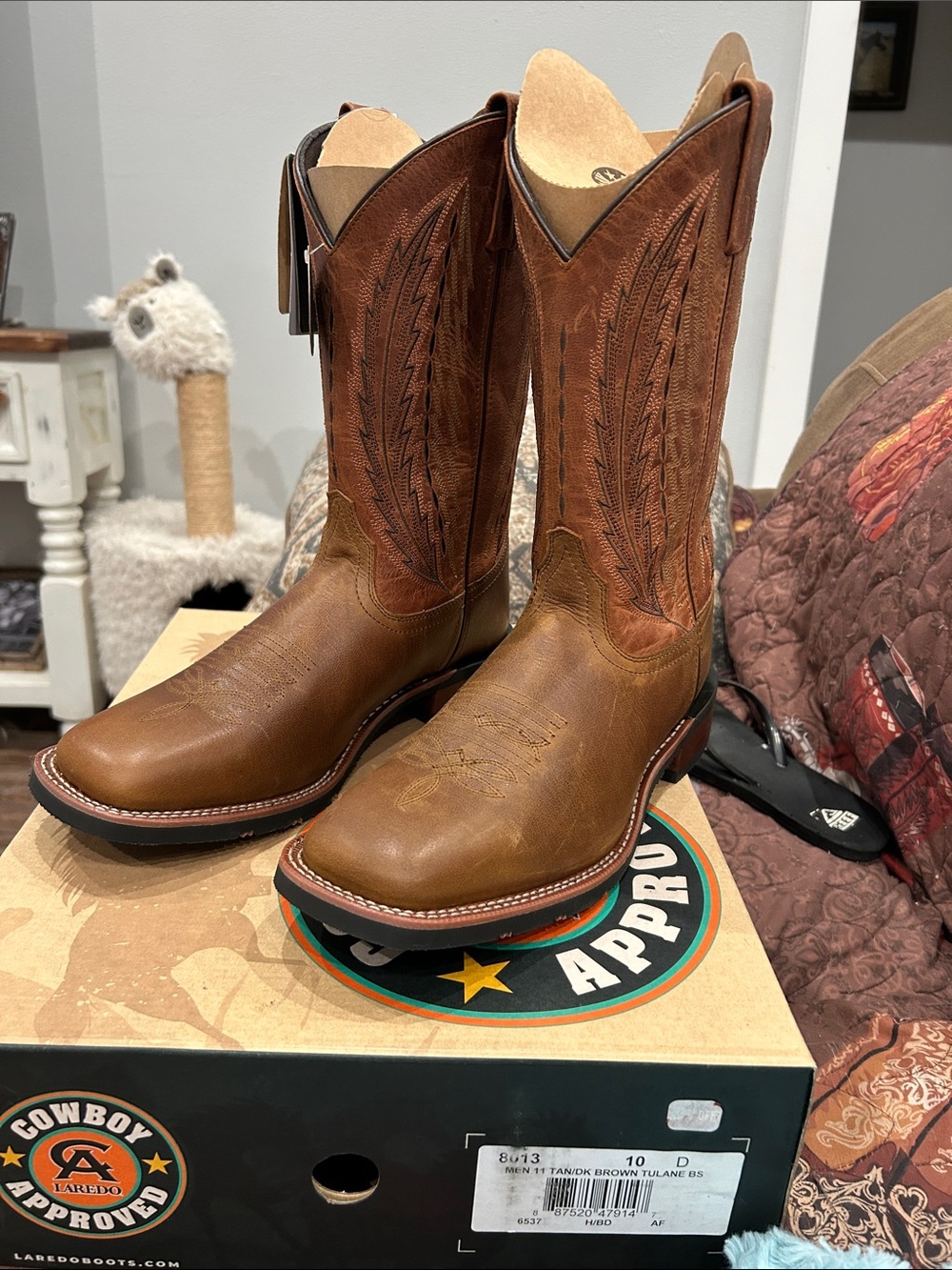 Men's Brown Western Cowboy Boot - Classic Ranch Comfort